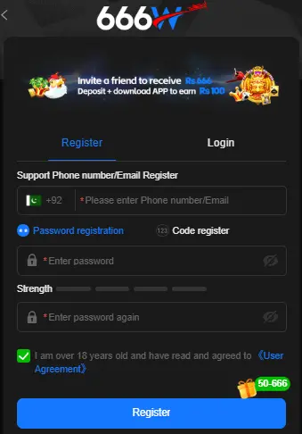 666W Game register